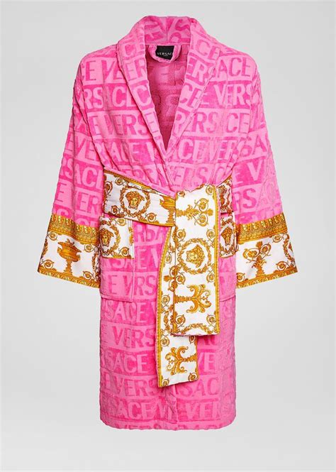 pink versace robe|pink Versace robes women's.